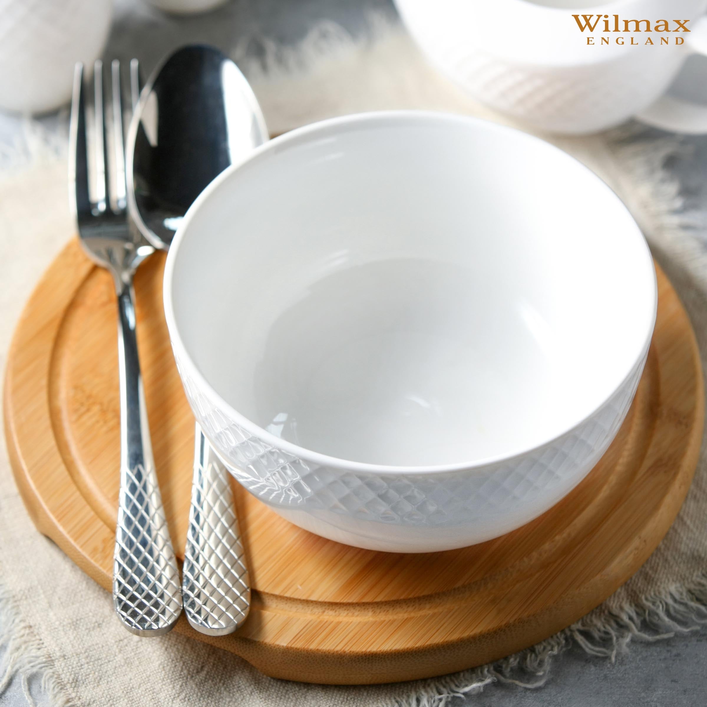 Wilmax Schale 1850 ml 20 cm Weiß aus Porzellan