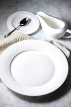 Wilmax Teller 28 cm 2er-Set Weiß aus Porzellan