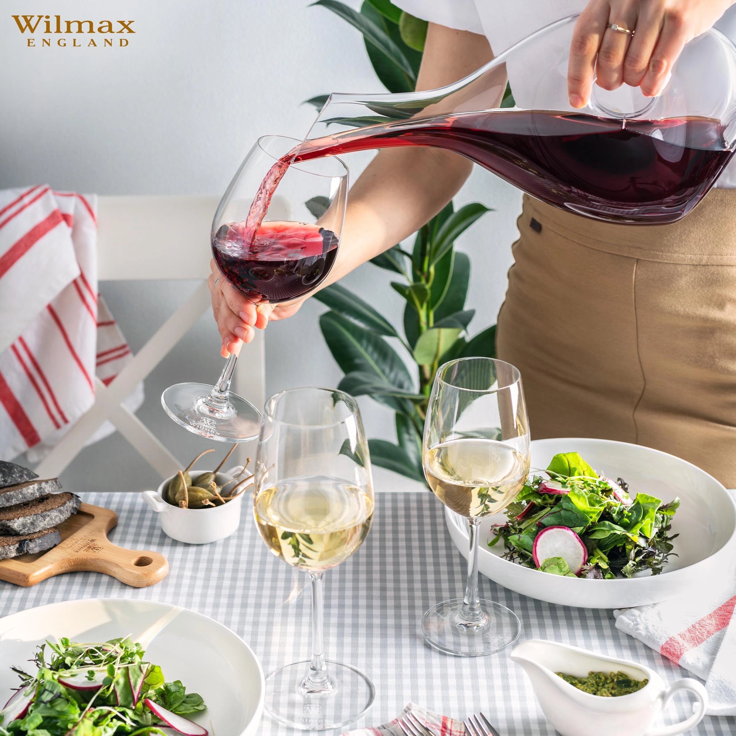 Wilmax Dekanter 1000 ml Kristallglas Transparent WL-888341/1C