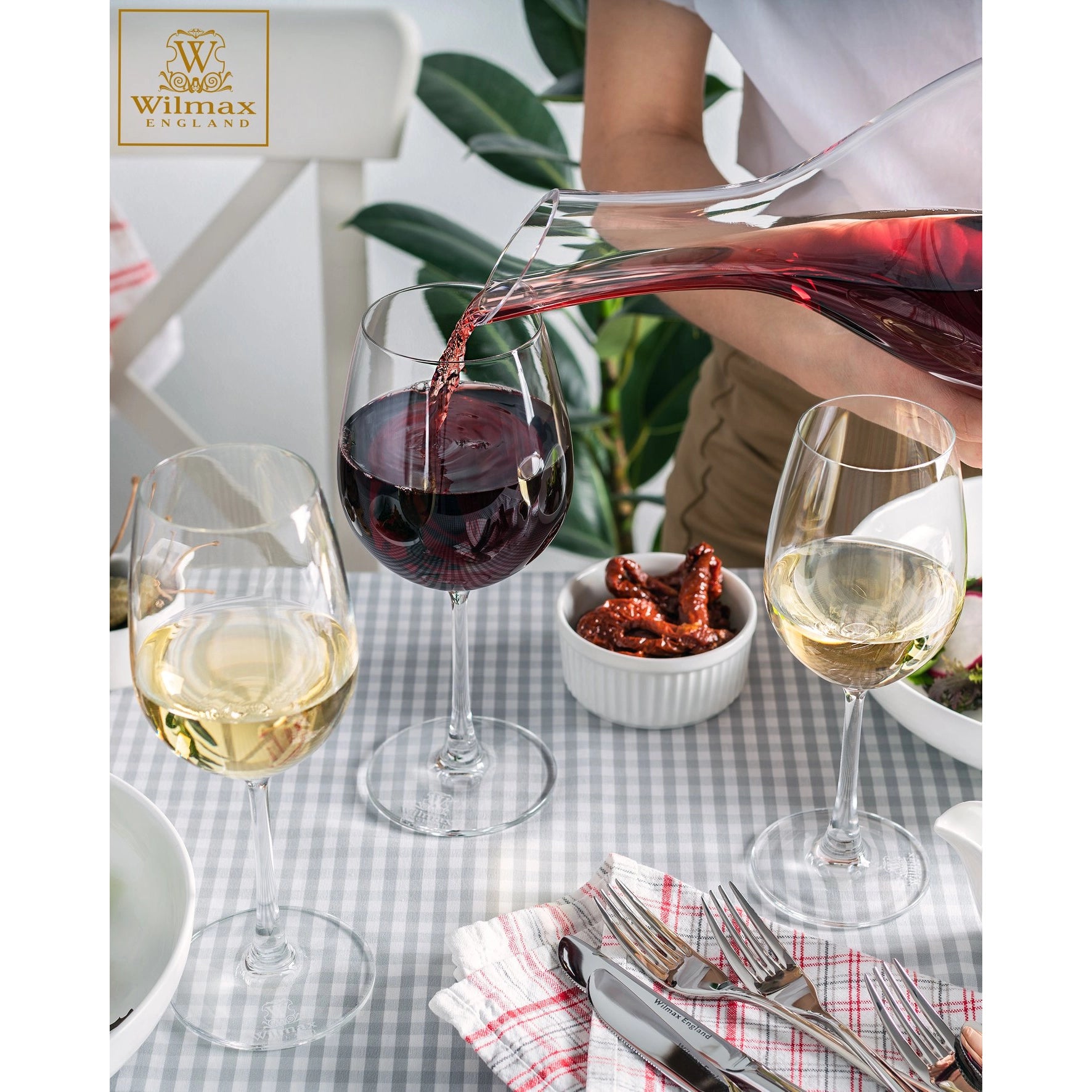 Wilmax Weinglas 420 ml Kristallglas Transparent 6er Set WL-888013/6A