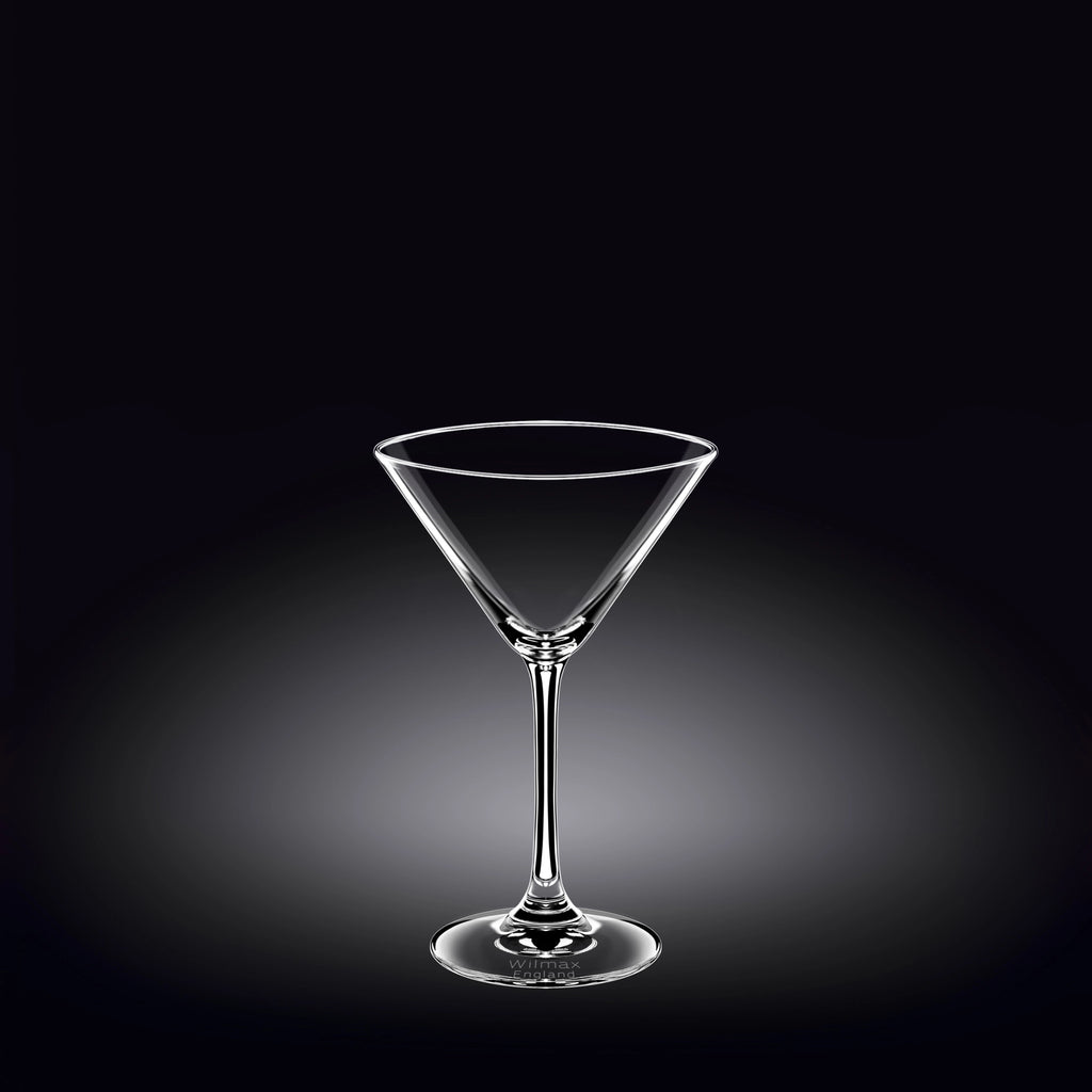 Wilmax Martinigläser 270 ml Kristallglas 6er Set Transparent WL-888030/6A