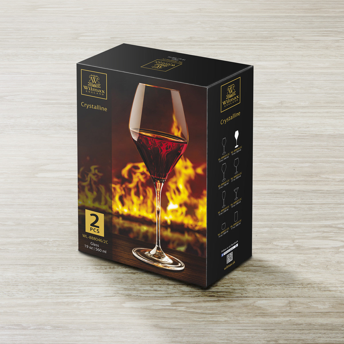 Wilmax Kristallglas Weinglas 2er-Set 560 ml konisch WL-888046/2C