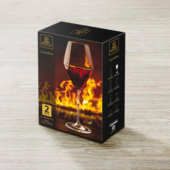 Wilmax WL-888046/2C Wein Glas 19 Oz 540 ml. 2 Stück in Farbe Box