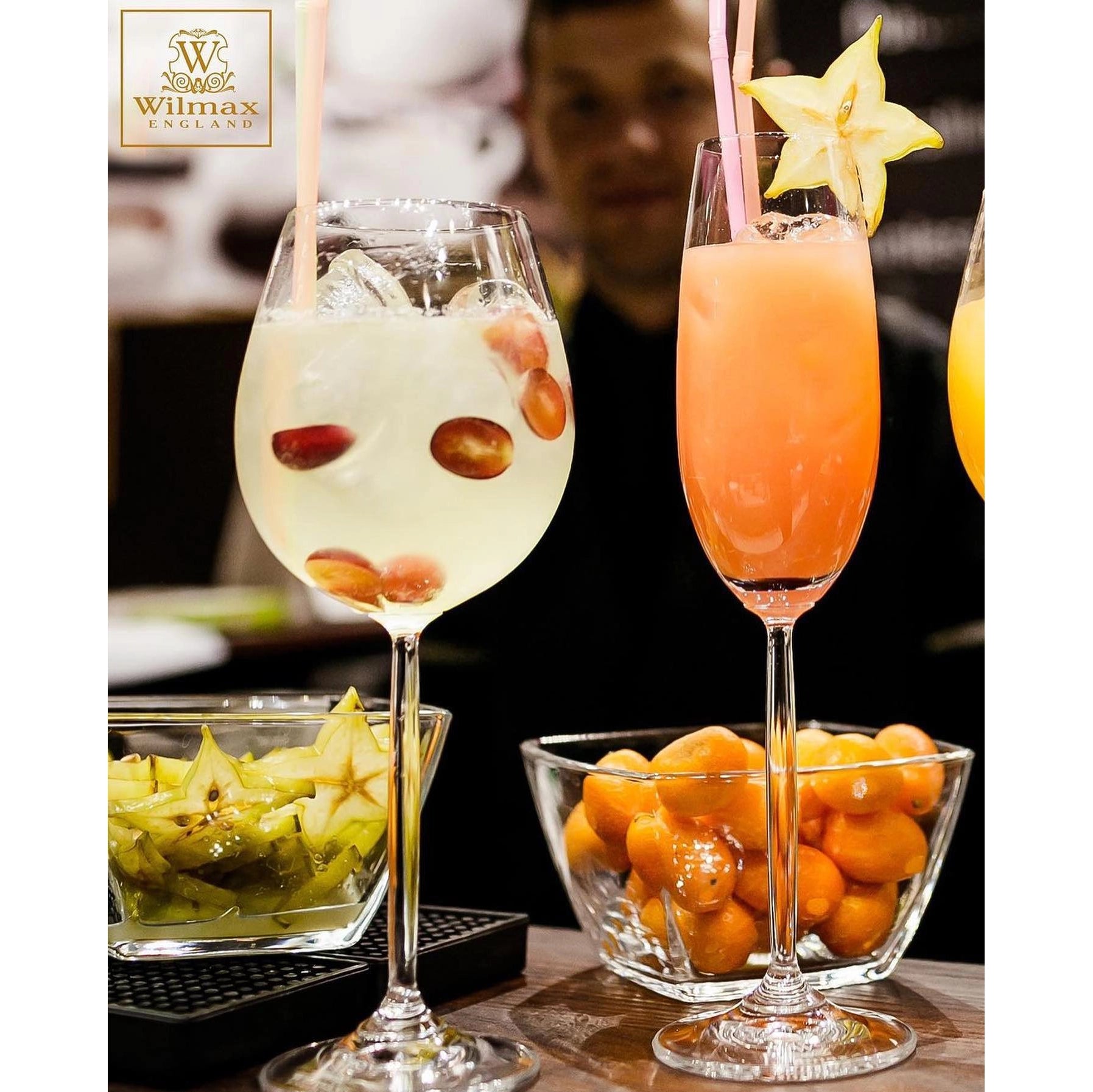 Wilmax Champagnerflöte 260 ml Kristallglas Transparent 2er Set WL-888048/2C