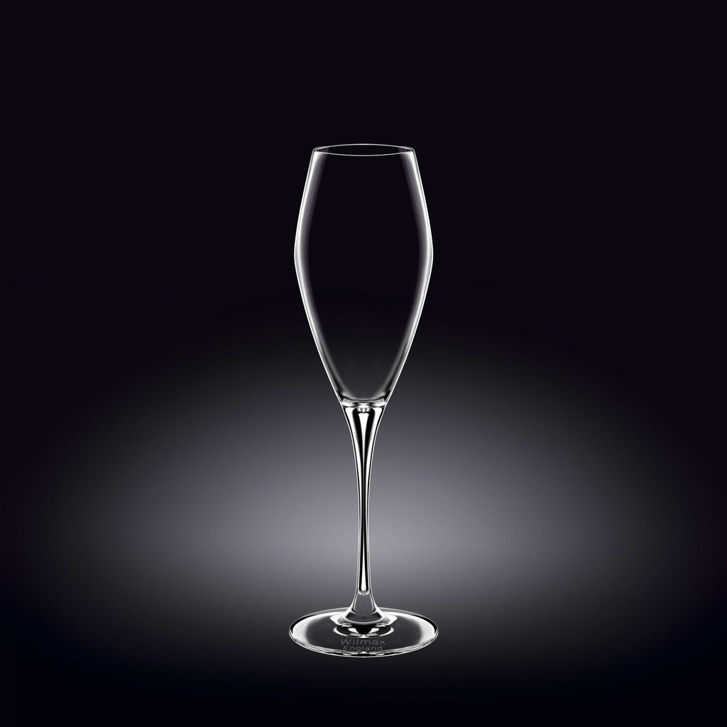 Wilmax Champagnerflöte 290 ml 2er-Set Transparent aus Wilmax Crystalline-Serie
