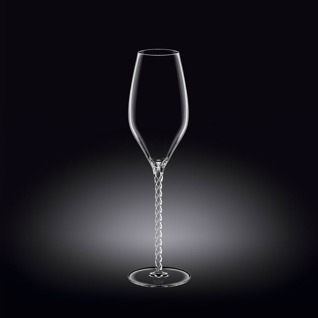 Wilmax Champagnerflöte 300 ml Kristallglas Transparent 2er Set WL-888104/2C