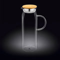 Wilmax Krug 1500 ml Thermoglas mit Bambusdeckel Transparent WL-888208/A