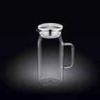 Wilmax Krug 1000 ml Thermoglas mit Edelstahl Deckel Transparent WL-888209/A