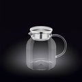 Wilmax Karaffe 1000 ml Thermoglas mit Edelstahl Deckel Transparent WL-888213/A