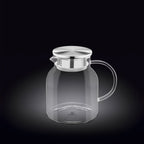 Wilmax Karaffe 1000 ml Thermoglas mit Edelstahl Deckel Transparent WL-888213/A