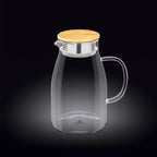 Wilmax Karaffe 1900 ml Thermoglas mit Bambusdeckel Transparent WL-888216/A