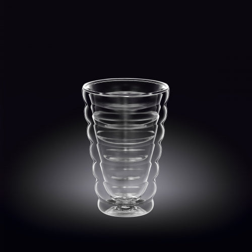 Wilmax Doppelwandiger Thermobecher 250 ml Transparent aus Glas