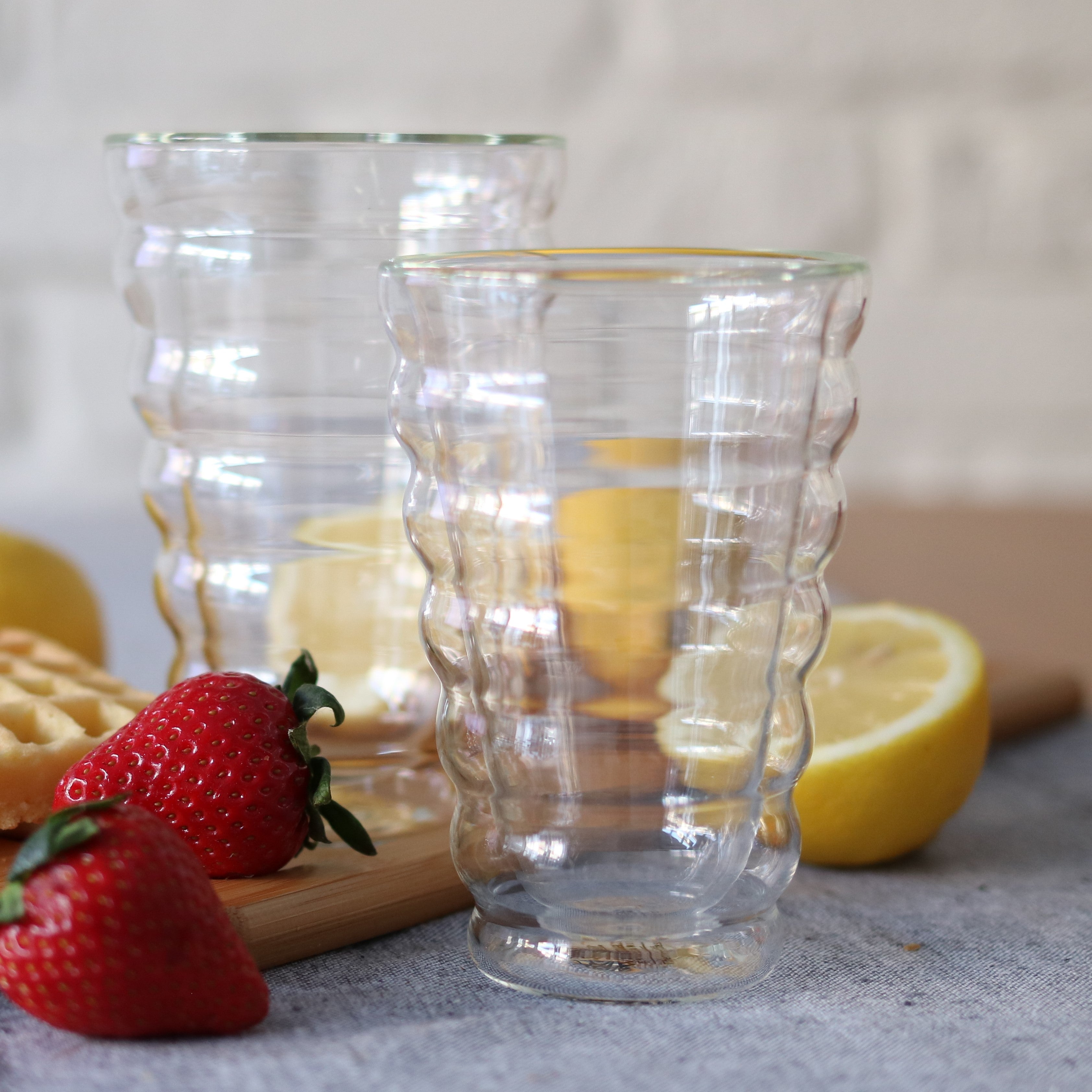 Wilmax Doppelwandiger Thermobecher 350 ml Transparent aus Glas