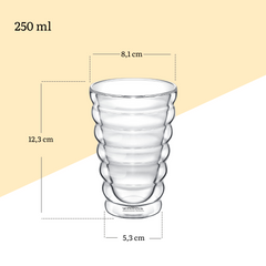 Wilmax Bubble Thermoglas, 250 ml, 4er Set, WL-888416/A4