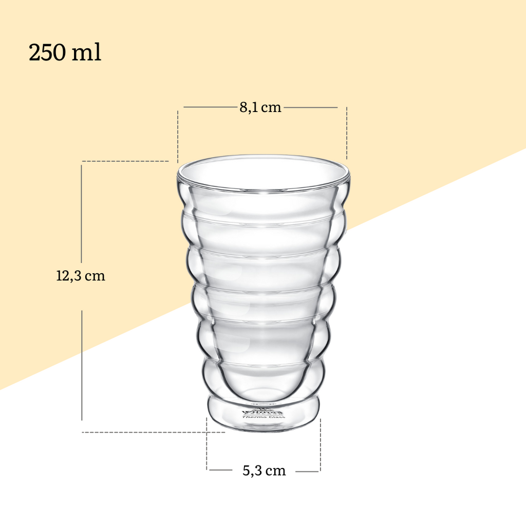 Wilmax Doppelwandiges Thermoglas 250 ml 2er Set WL-888416/A2