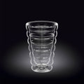 Wilmax Doppelwandiger Thermoglas Becher 350 ml Transparent WL-888417/A
