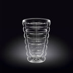 Wilmax Doppelwandiger Thermoglas Becher 350 ml Transparent WL-888417/A