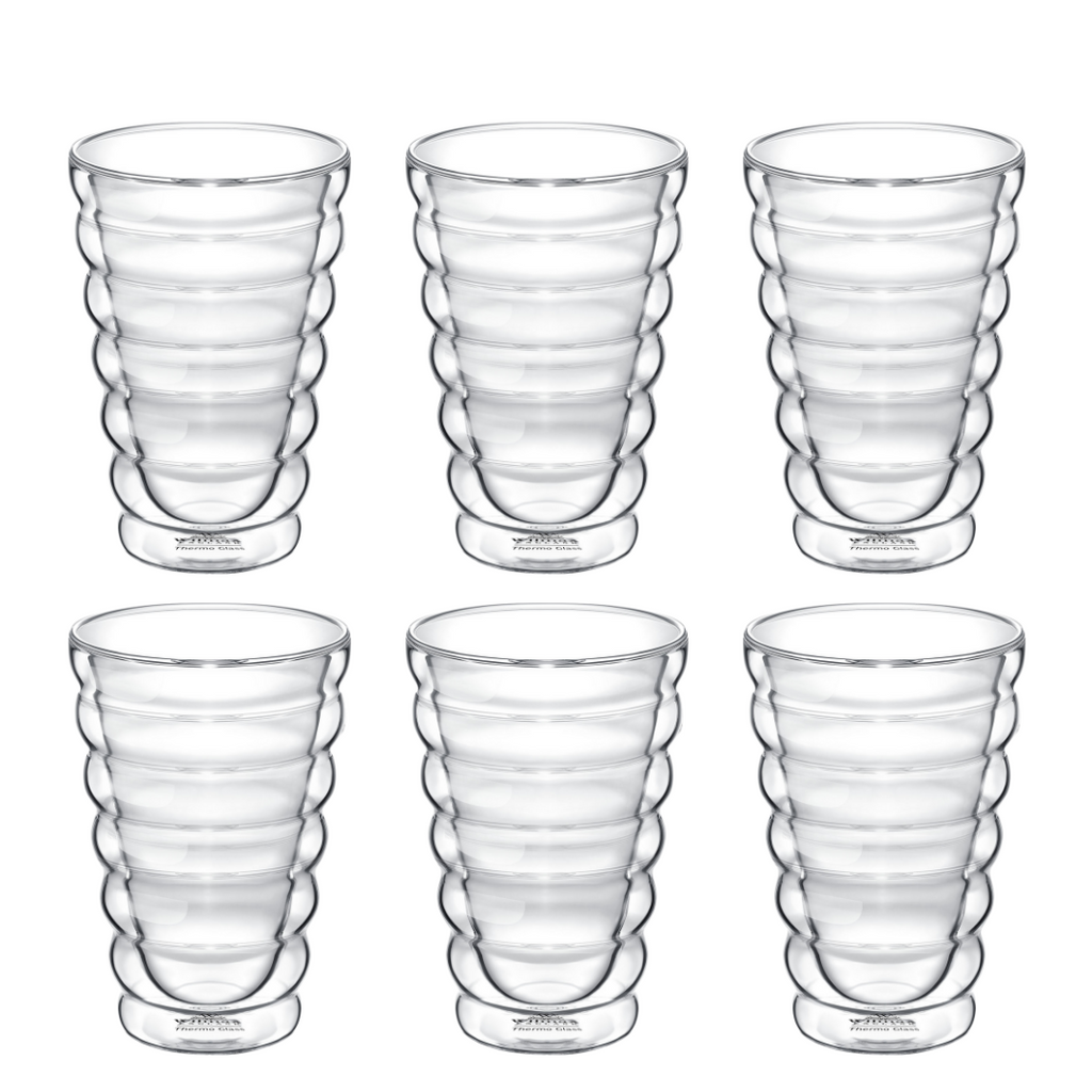 Wilmax Doppelwandiges Thermoglas 400 ml 6er Set WL-888418/A6
