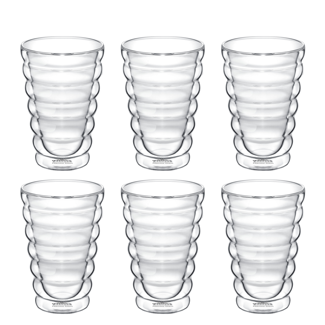 Wilmax Doppelwandiges Thermoglas 400 ml 6er Set WL-888418/A6