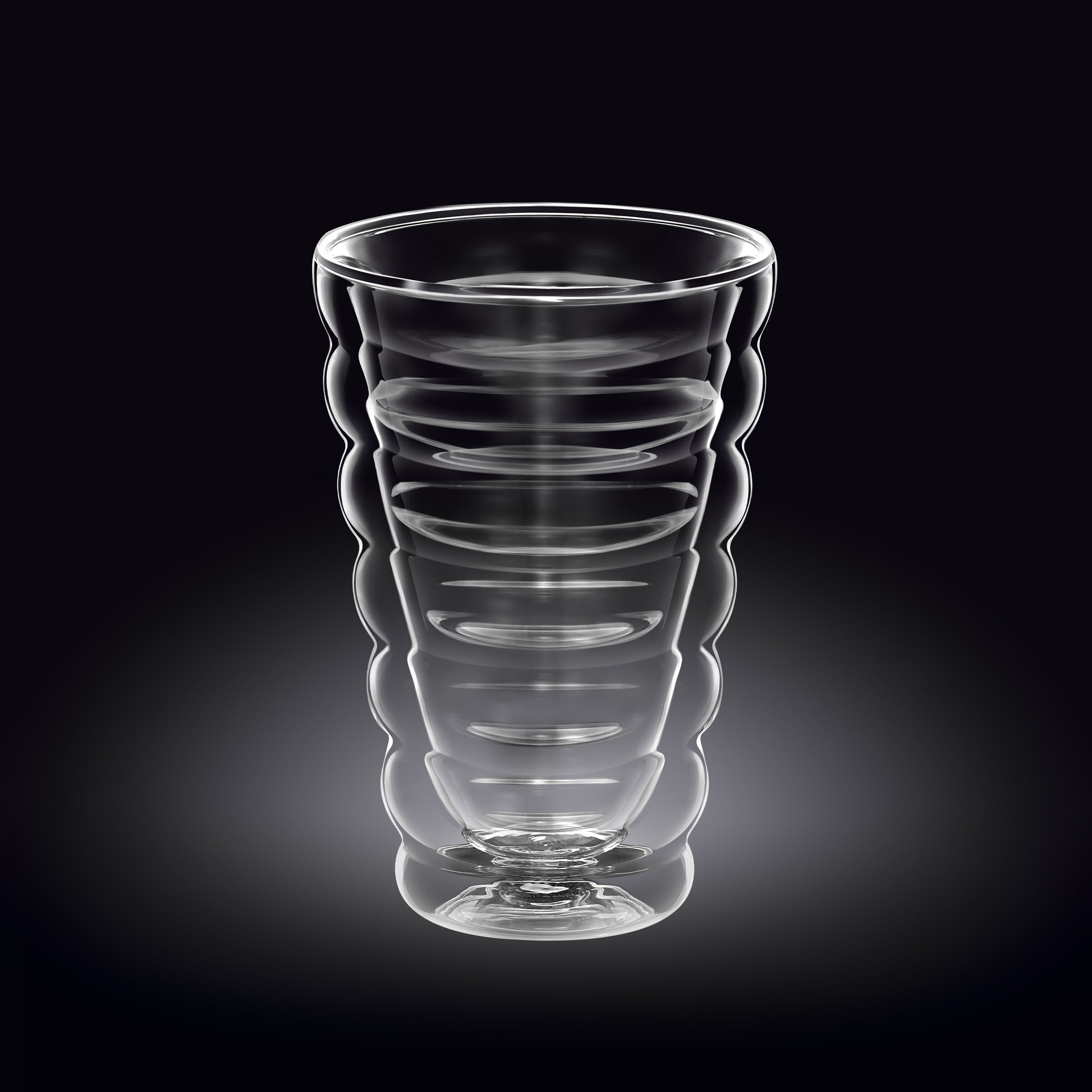 Wilmax Doppelwandiger Thermobecher 400 ml 4er-Set Transparent