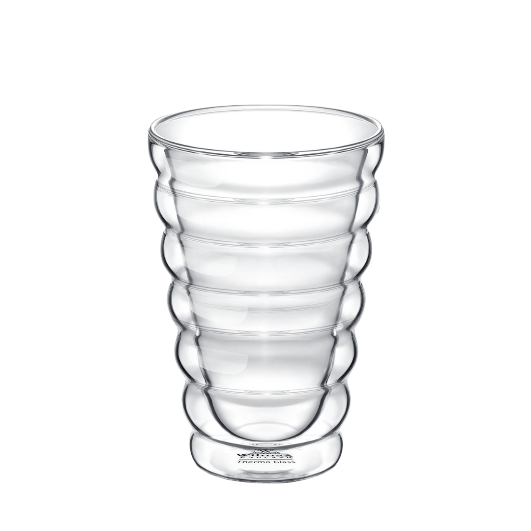 Wilmax Doppelwandiger Thermobecher 400 ml 2er-Set Transparent