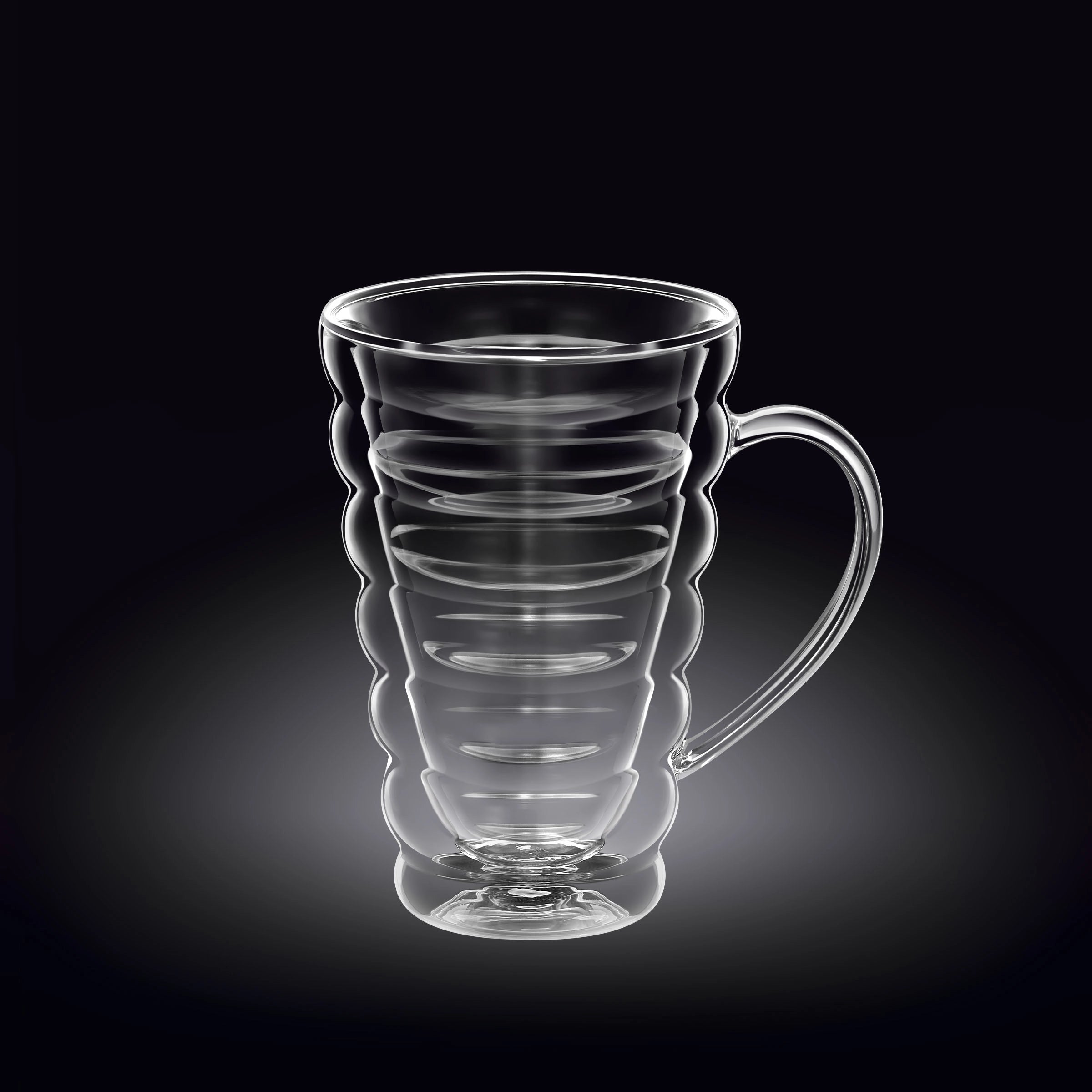Wilmax Doppelwandiger Thermoglas Becher 300 ml Transparent WL-888424/A