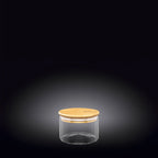 Wilmax Vorratsglas 400 ml mit Bambusdeckel Transparent WL-888501/A