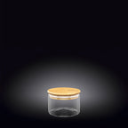 Wilmax Vorratsglas 400 ml mit Bambusdeckel Transparent