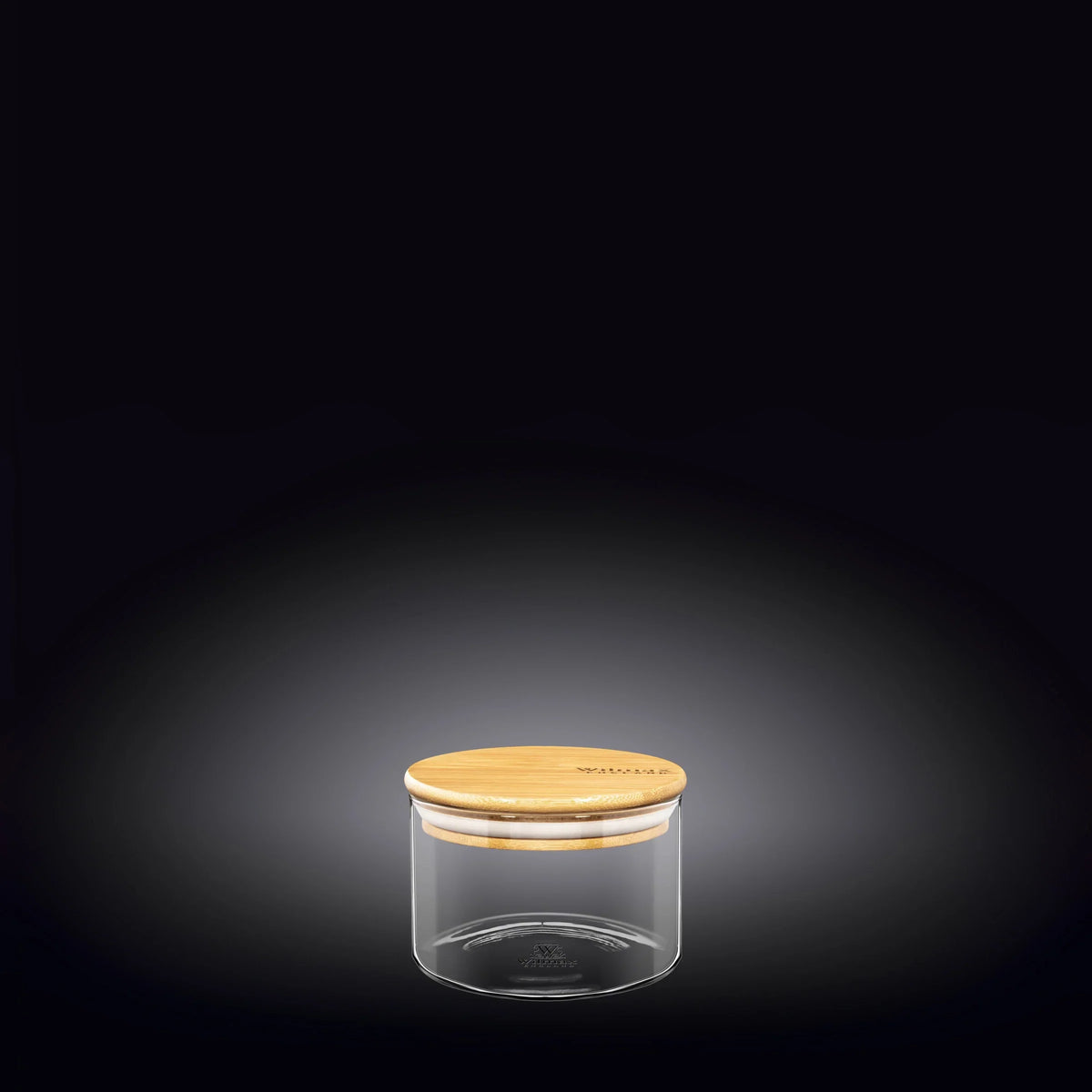 Wilmax Vorratsglas 400 ml mit Bambusdeckel Transparent