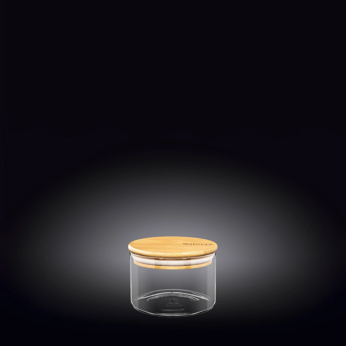 Wilmax Vorratsglas mit Bambusdeckel Borosilikatglas 400 ml WL-888501/A