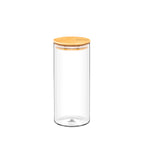 Wilmax Vorratsglas 1500 ml mit Bambusdeckel 2er Set WL-888507/A2