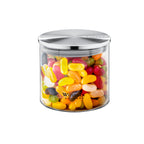 Wilmax Vorratsglas 600 ml mit Edelstahl Deckel Transparent WL-888512/A