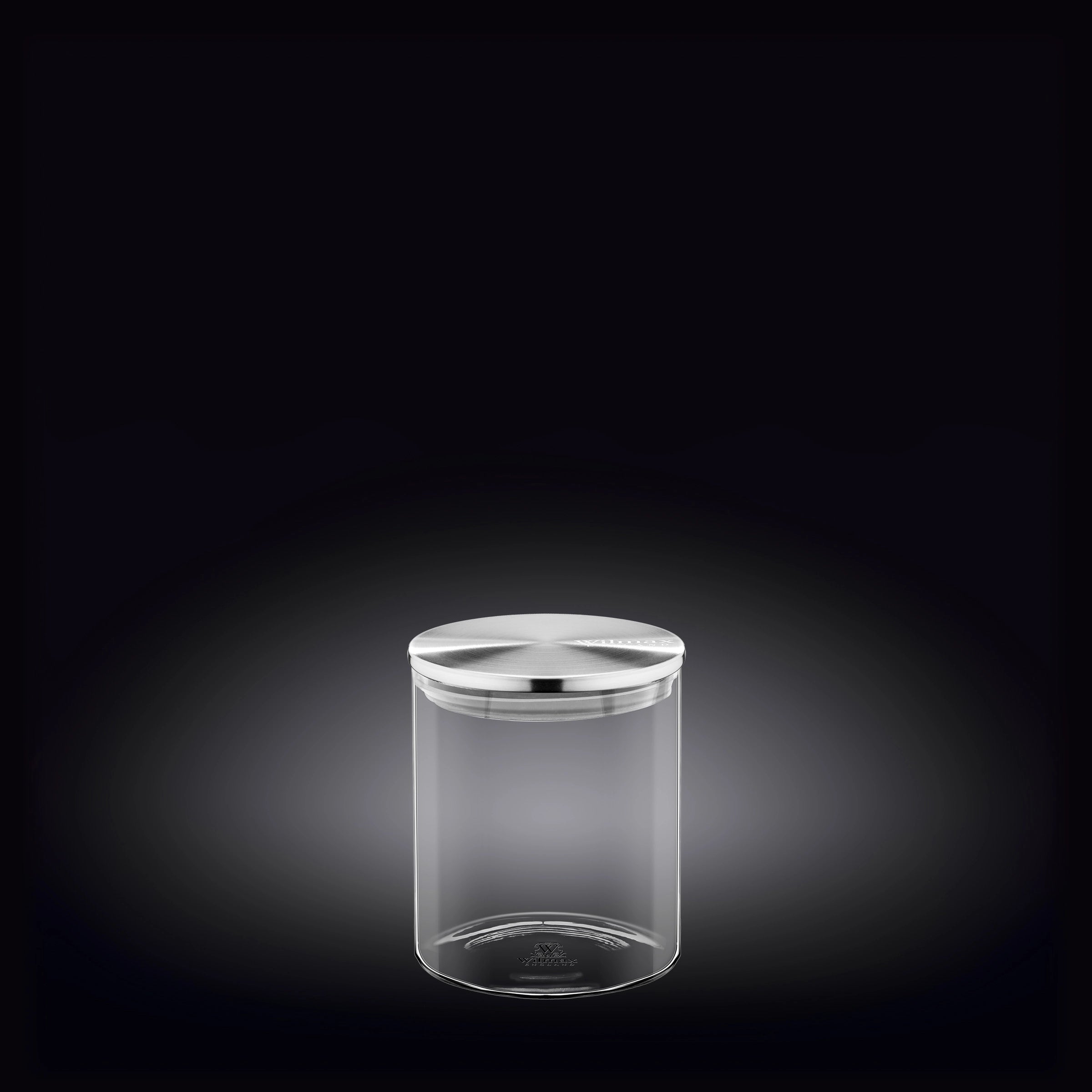 Wilmax Vorratsglas 760 ml mit Edelstahldeckel 3er Set WL-888513/A3