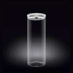 Wilmax Vorratsglas 1800 ml mit Edelstahldeckel 2er-Set Transparent
