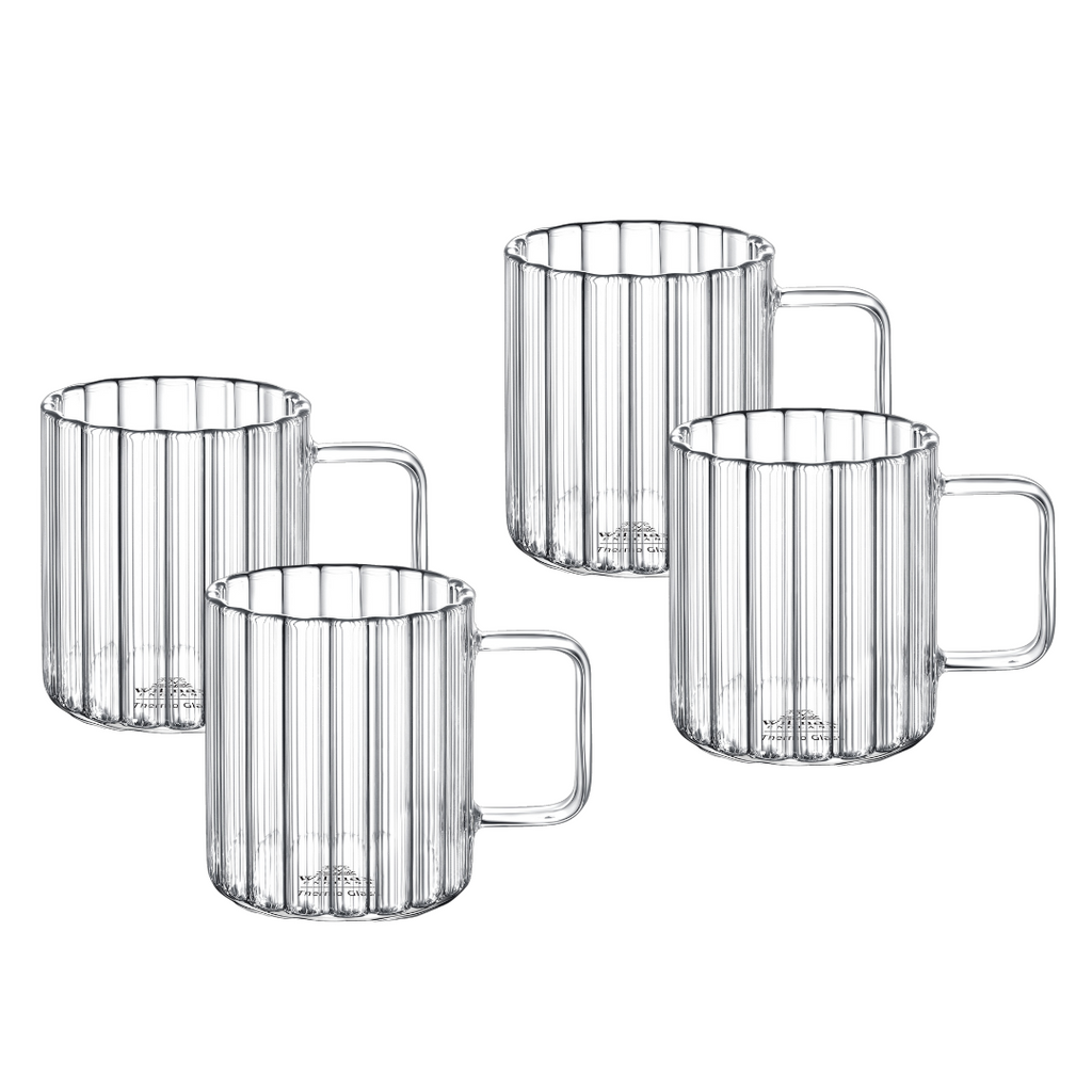 Wilmax Rillentasse 150 ml Thermoglas 6er Set WL-888613/A6