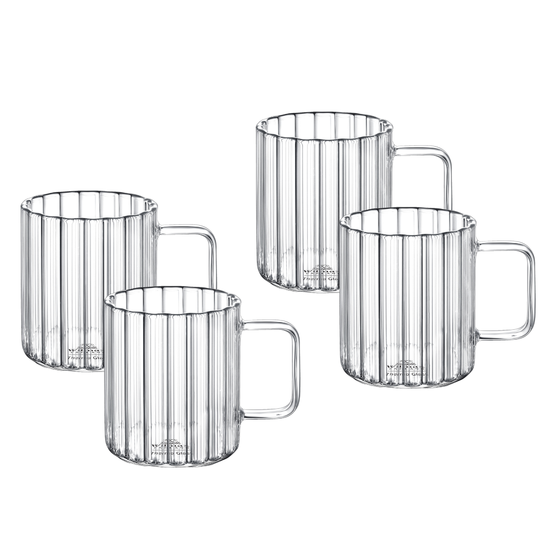 Wilmax Rillentasse 150 ml Thermoglas 6er Set WL-888613/A6