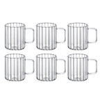 Wilmax Rillentasse 150 ml Thermoglas 6er Set WL-888613/A6