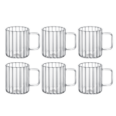 Wilmax Rillenbecher, 150 ml, 6er Set, WL-888613/A6