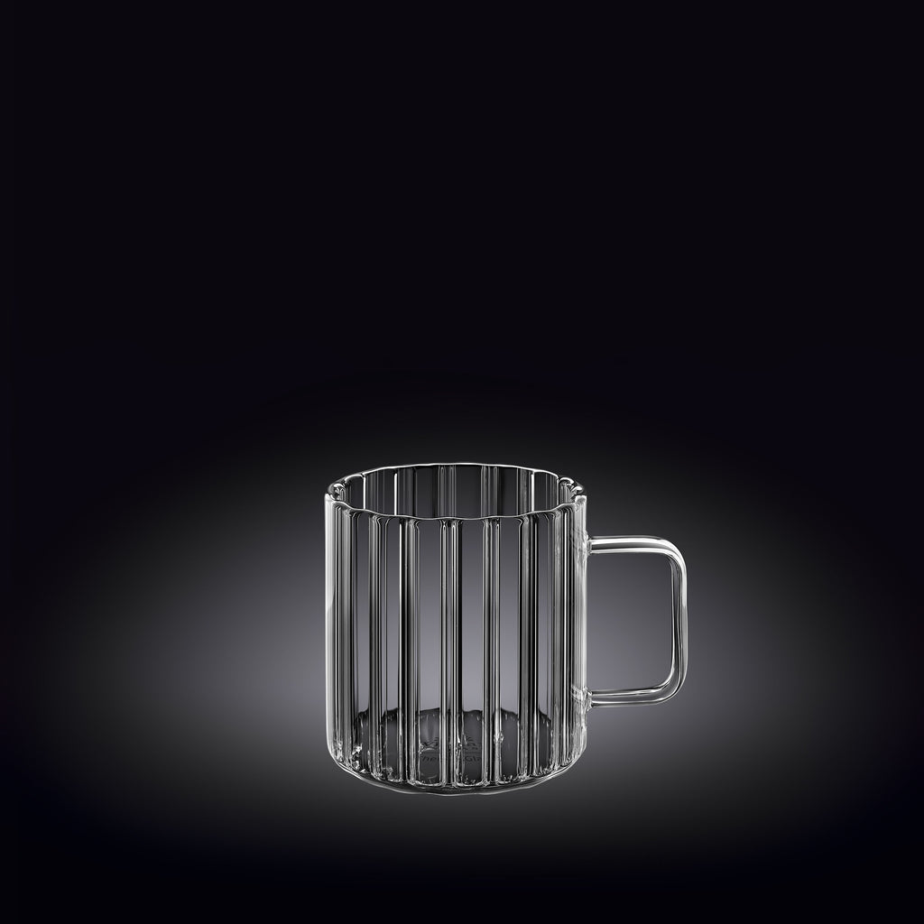 Wilmax Rillentasse 150 ml Thermoglas Transparent WL-888613/A