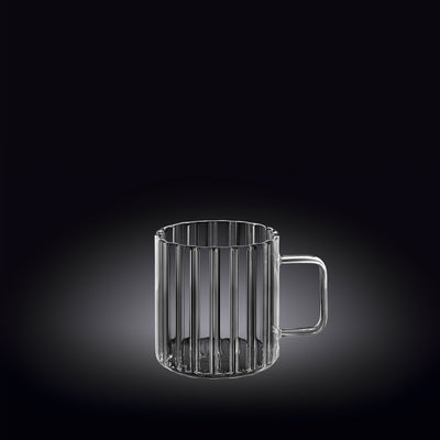 Wilmax Rillentasse 150 ml Thermoglas Transparent WL-888613/A