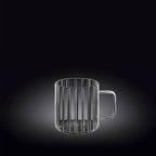 Wilmax Hitzebeständiger Glasbecher mit Henkel 150 ml Transparent aus Glas
