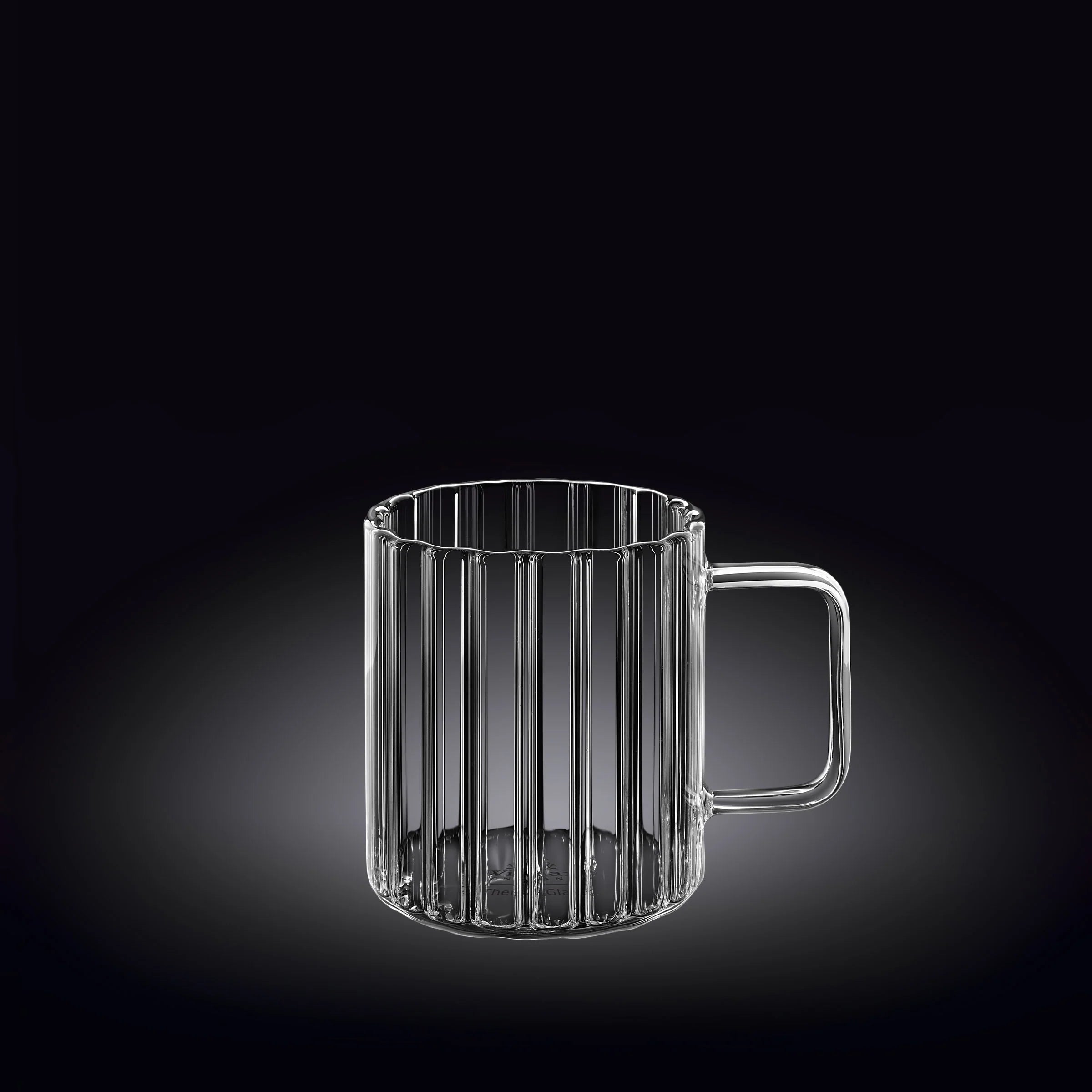 Wilmax Hitzebeständige Glastasse mit Henkel 250 ml Transparent aus Glas