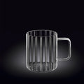Wilmax Hitzebeständiger Glasbecher mit Henkel 400 ml Transparent aus Glas