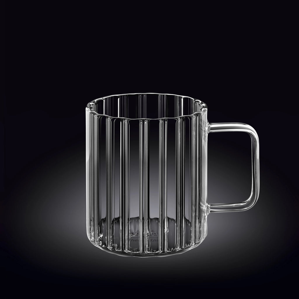 Wilmax Glas mit Henkel 550 ml Borosilikatglas WL-888618/A