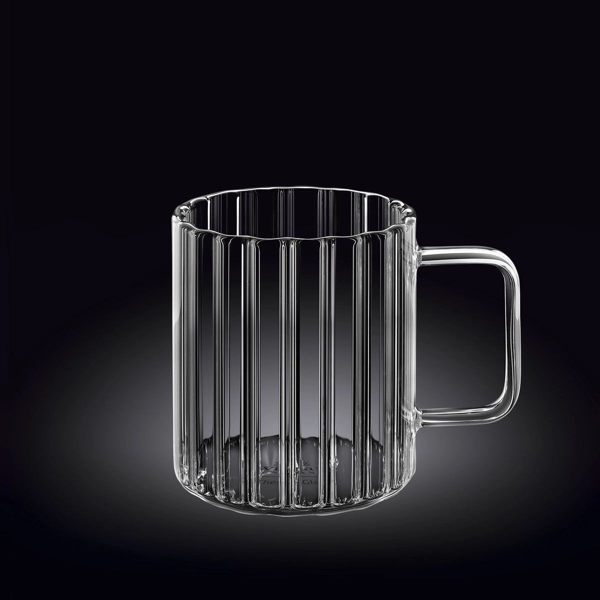 Wilmax Glas mit Henkel 550 ml Transparent Kratzfest WL-888618/A