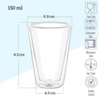 Wilmax Doppelwandiges Glas 150 ml Transparent WL-888702/A