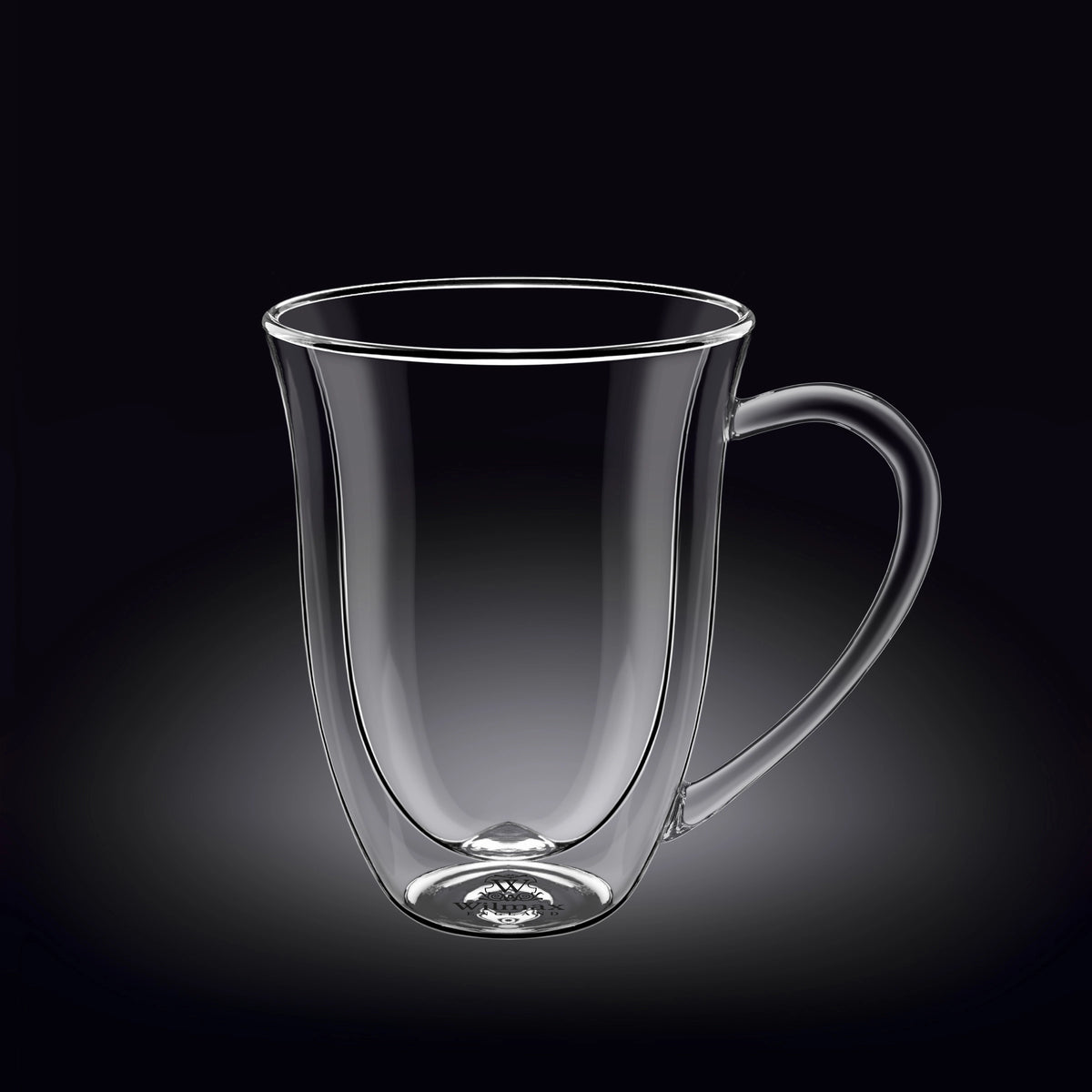 Wilmax Thermo-Glasbecher, 300 ml, doppelwandig, hitzebeständig – WL-888726/A