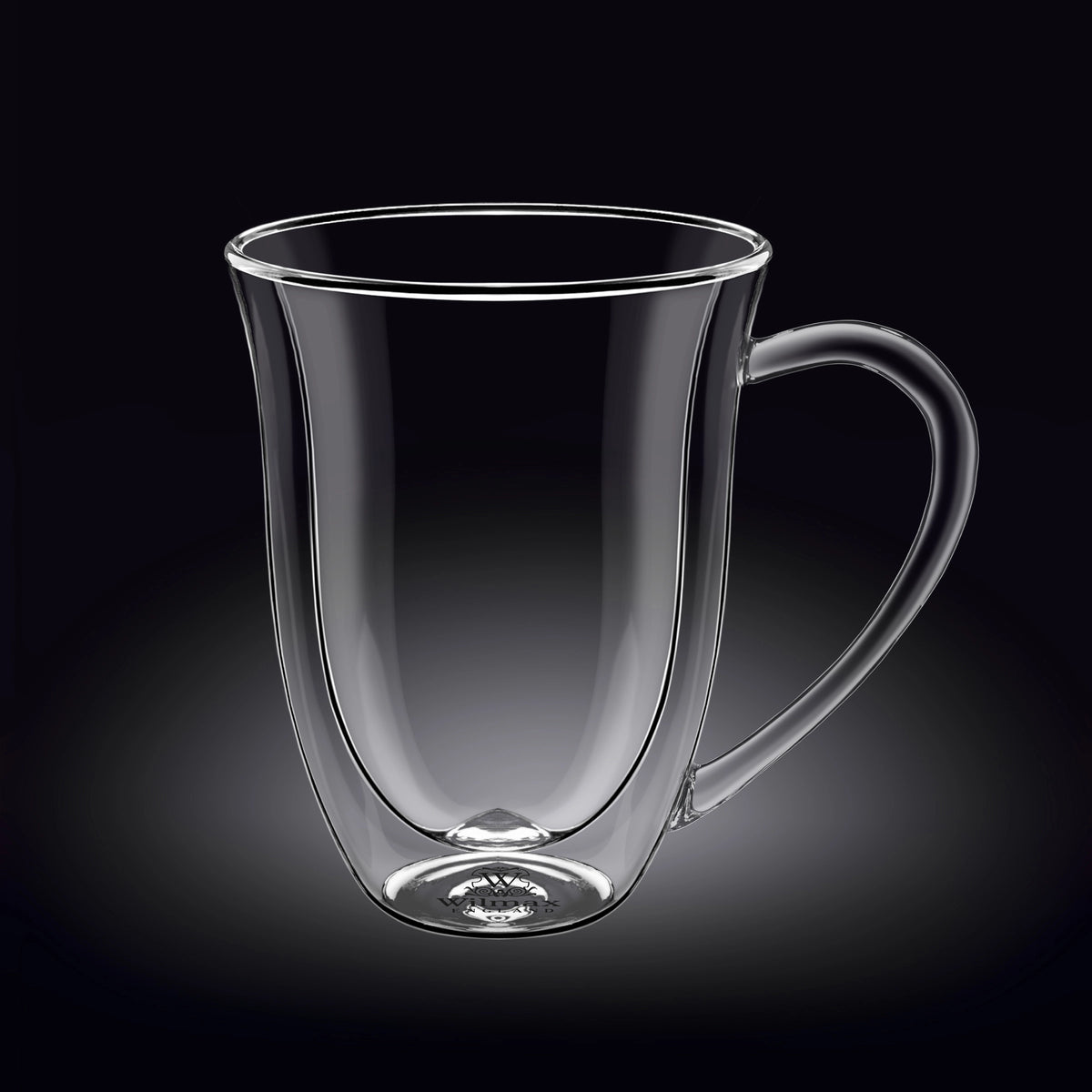 Wilmax Doppelwandiger Thermoglas-Becher, 400 ml, WL-888727/A