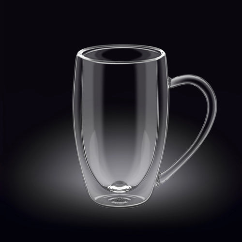 Wilmax Doppelwandige Gläser 400 ml Borosilikatglas 6er Set WL-888741/A6