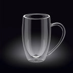 Wilmax Doppelwandiger Becher 400 ml 6er-Set Transparent